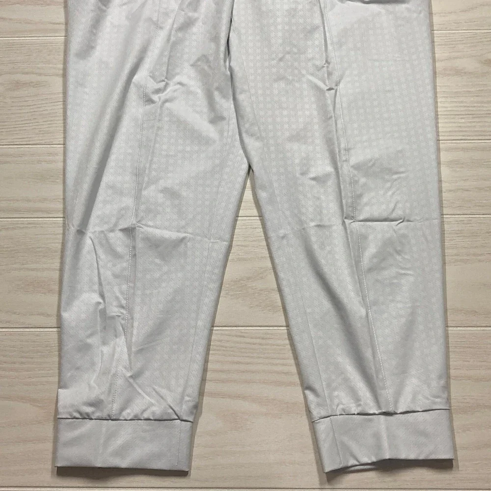 Nike Women's Dri-Fit UV‎ Victory Gingham Golf Joggers Photon Dust Size XL 36x26